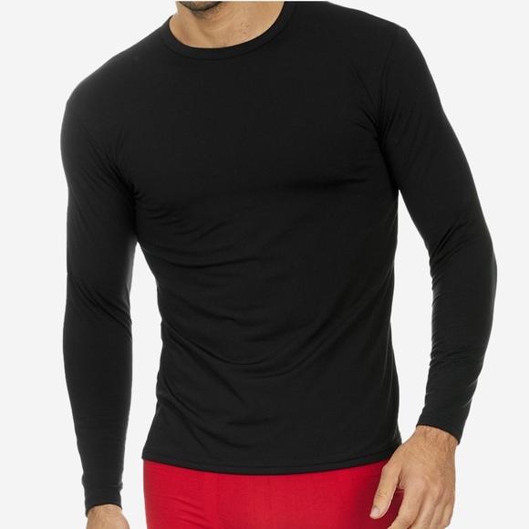 THERMAJOHN Black Crew Thermal Top - Picture 1 of 6